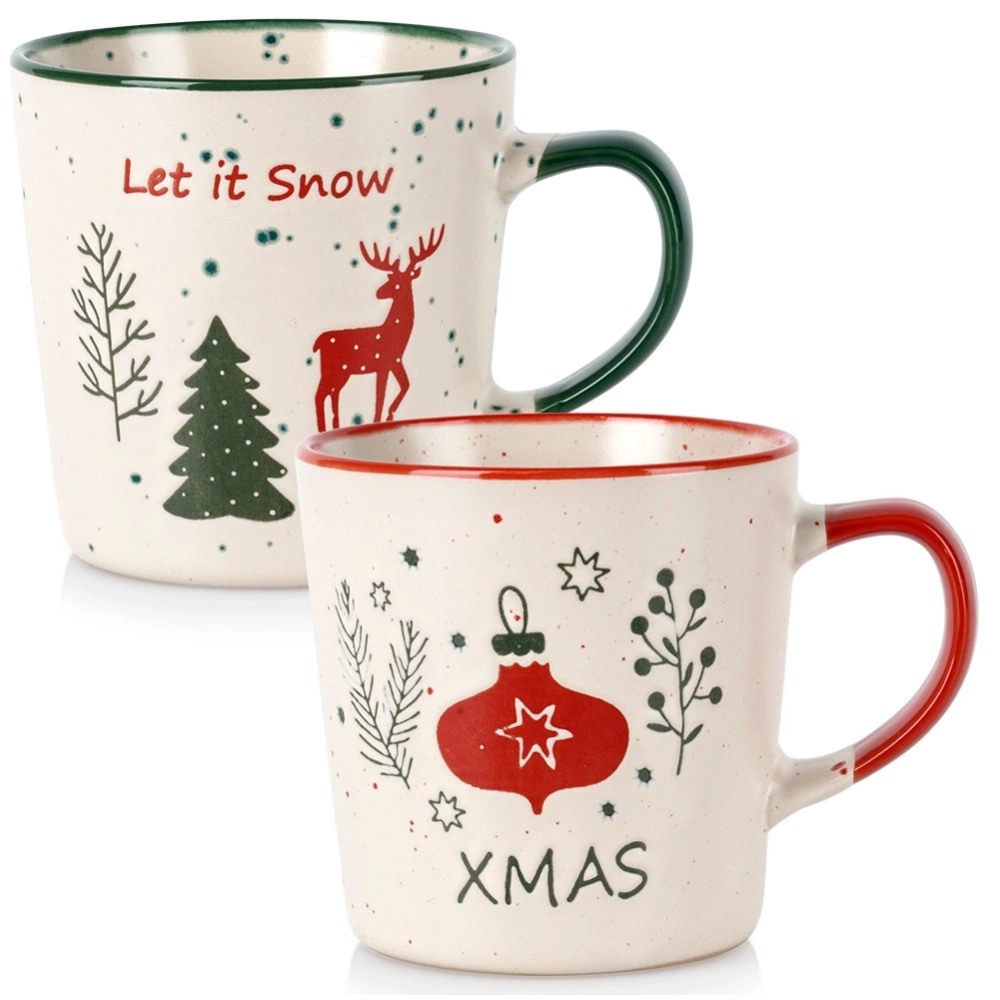 Kubki ceramiczne świąteczne 350 ml 2 szt.