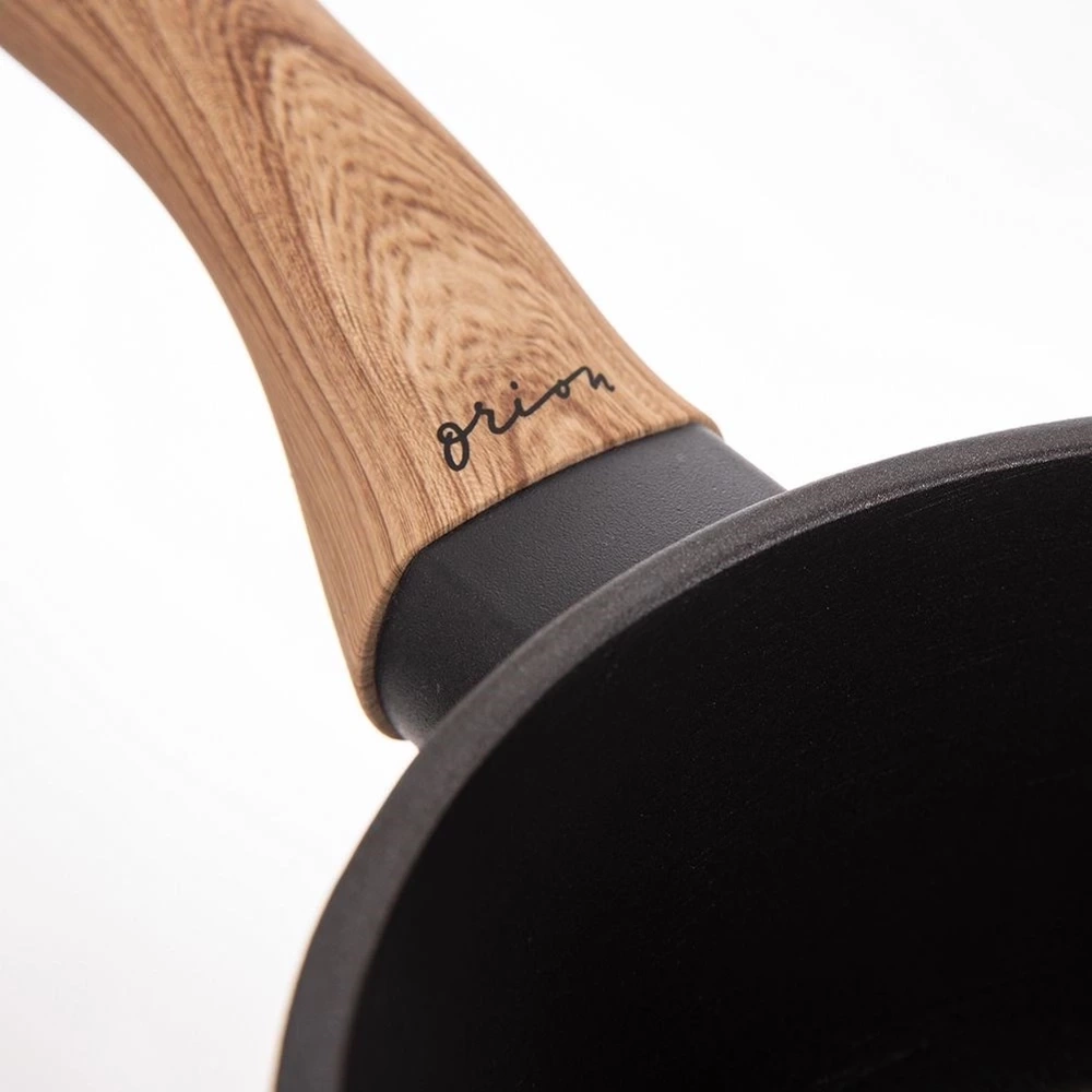 Patelnia nieprzywierająca ze szklaną pokrywką WOODEN 28 cm