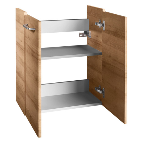 Dwudrzwiowa szafka pod umywalkę 52 cm sękaty dąb Milano Fackelmann 84332