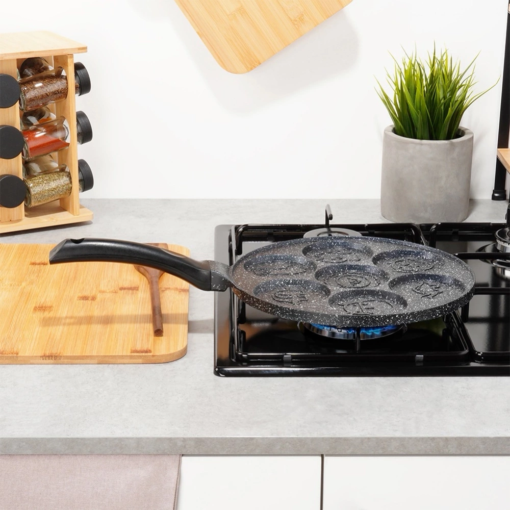 Patelnia do jajek granitowa 7 otworów BASIC LINE 26 cm