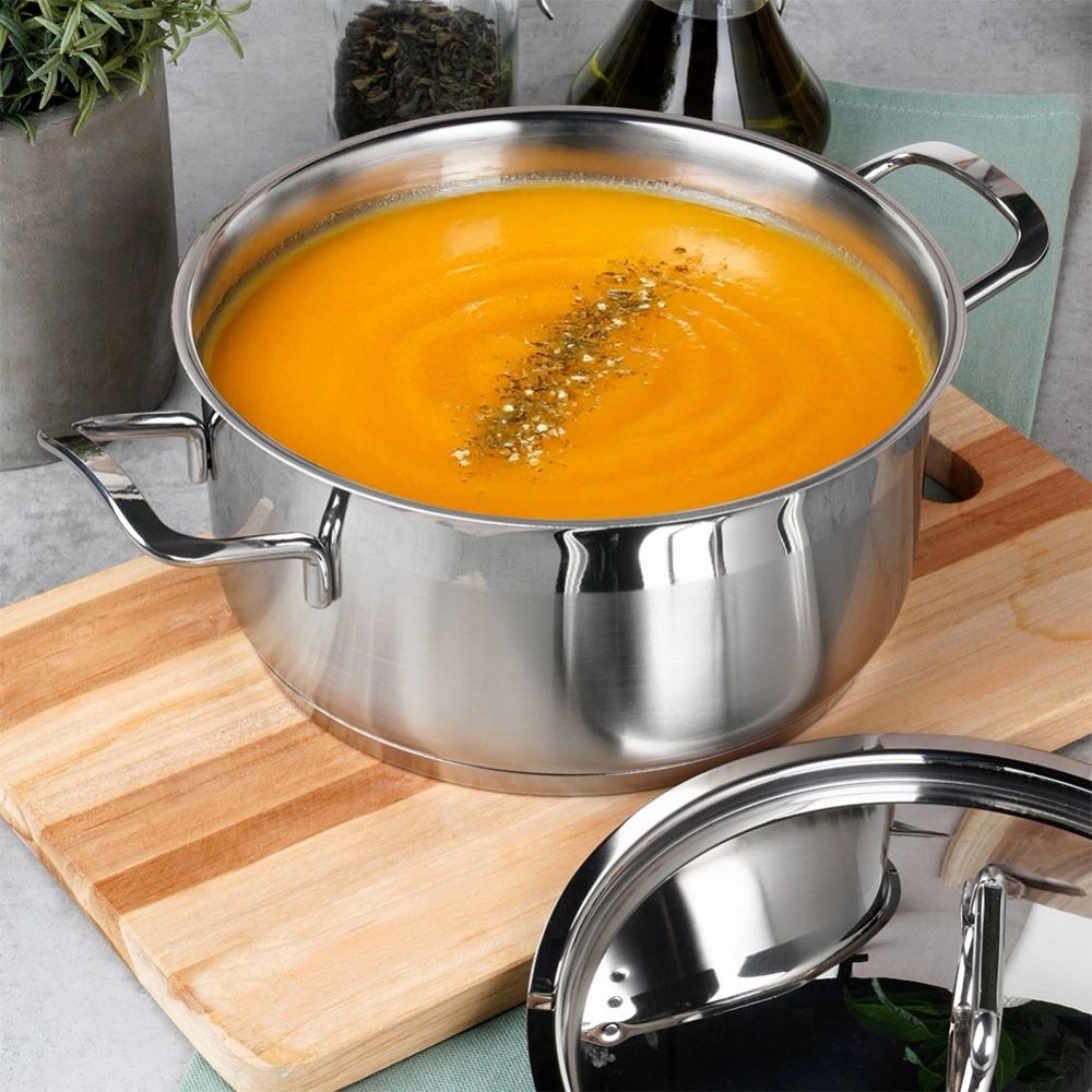 Garnek stalowy z pokrywką ANETT 20 cm, 3 l