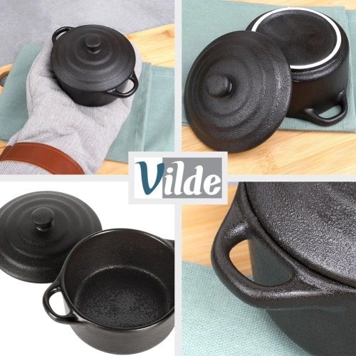 Miseczka do zapiekania porcelanowa z pokrywką 150 ml