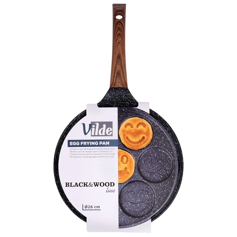 Patelnia do jajek granitowa 7 otworów BLACK&WOOD 26 cm