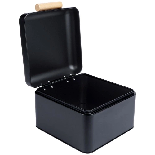 Chlebak metalowy czarny 22x20x14 cm