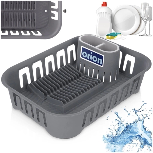 Suszarka na naczynia szara 39x29x11 cm