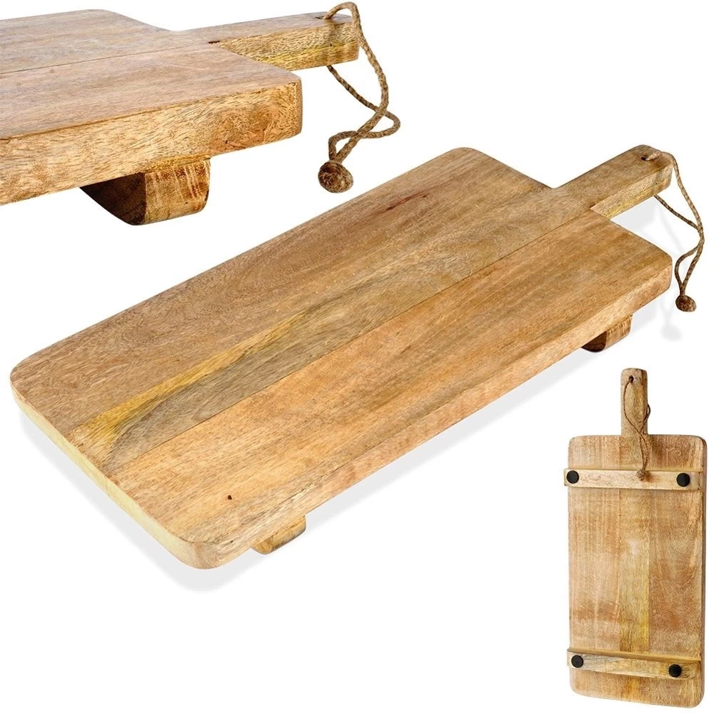 Deska do serwowania drewniana na nóżkach MANGO 50x21 cm