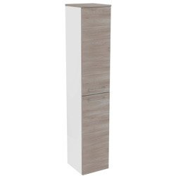 Szafka łazienkowa boczna wysoka biały + szary dąb Lima Fackelmann 84752