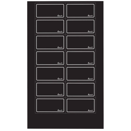 Etykiety samoprzylepne na słoiki czarne 28 szt.