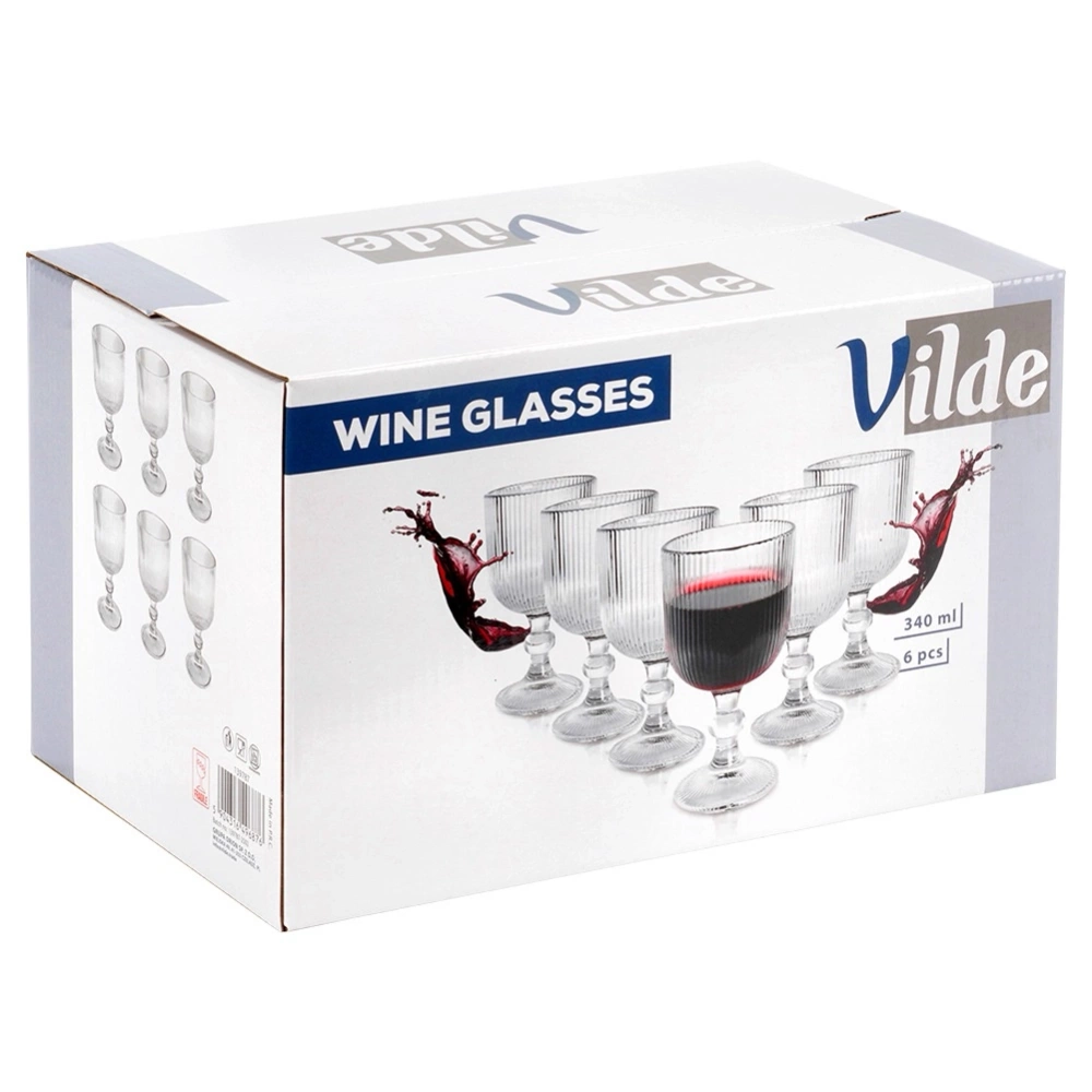 Kieliszki do wina szklane 340 ml 6 szt.