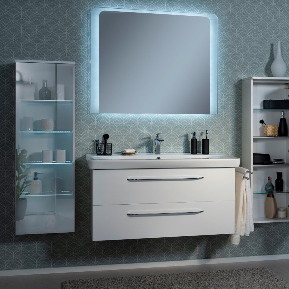 Lustro łazienkowe MI 100 cm z oświetleniem LED Fackelmann 84299