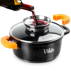 Garnek granitowy ze szklaną pokrywką TERRUNA AROMA 16 cm, 1,2 l