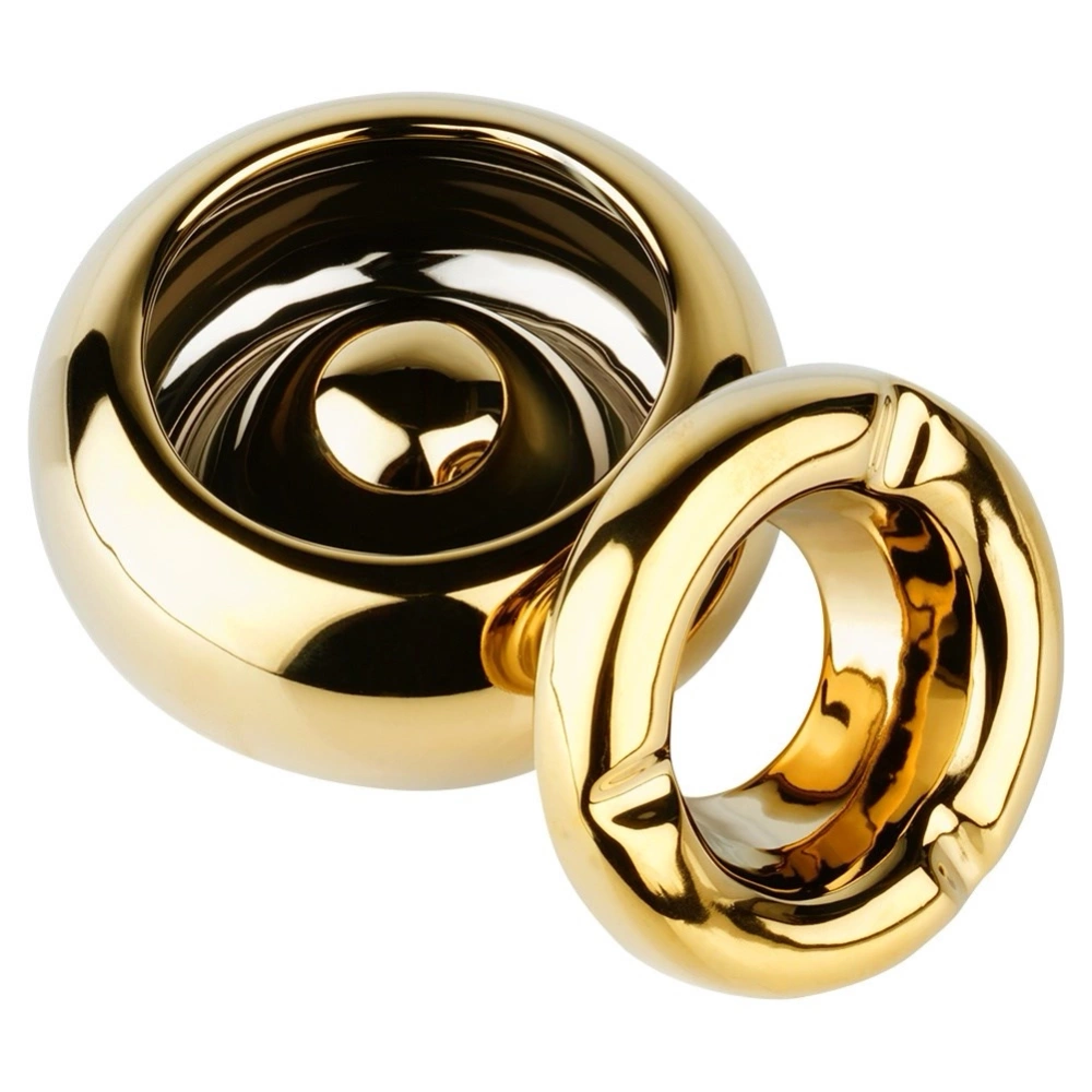 Popielniczka dolomit złota okrągła 11 cm