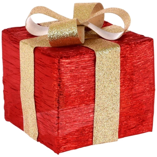 Prezenty świecące złote czerwone 3 szt.