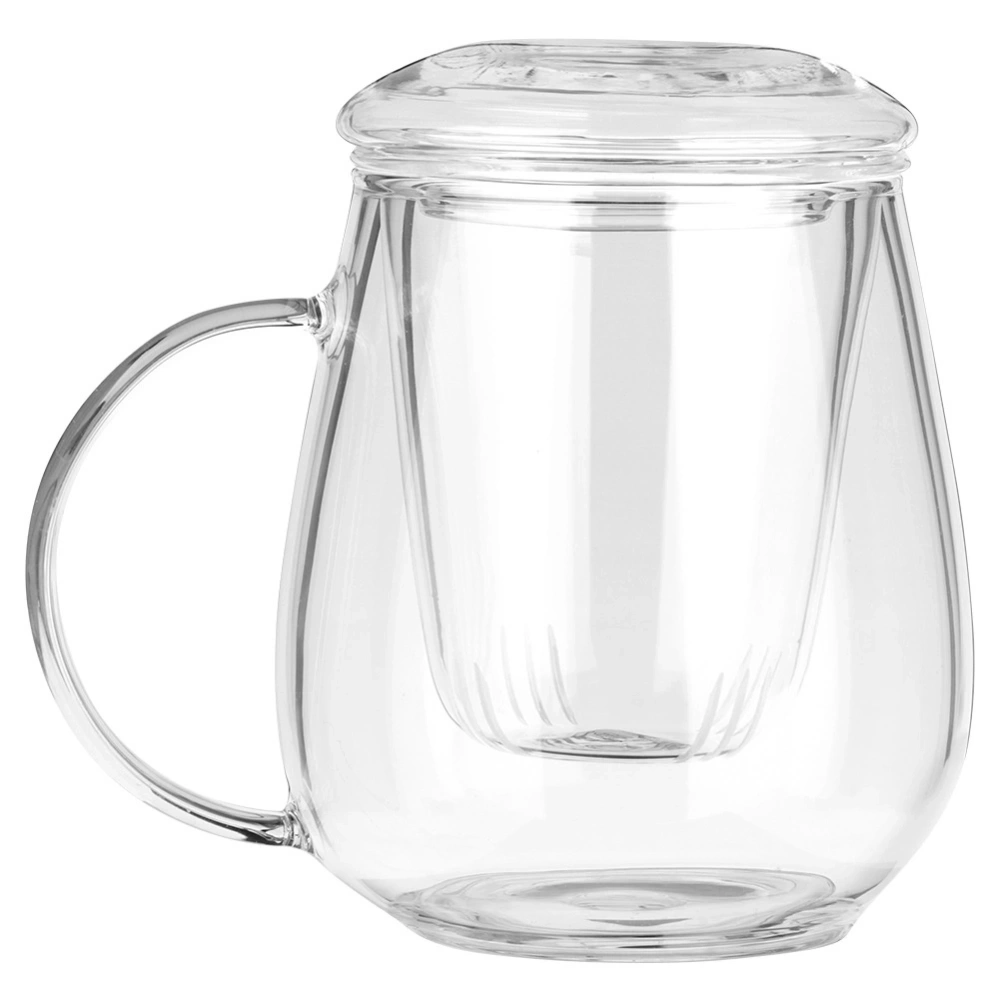 Kubek z zaparzaczem i pokrywką szklany 530 ml