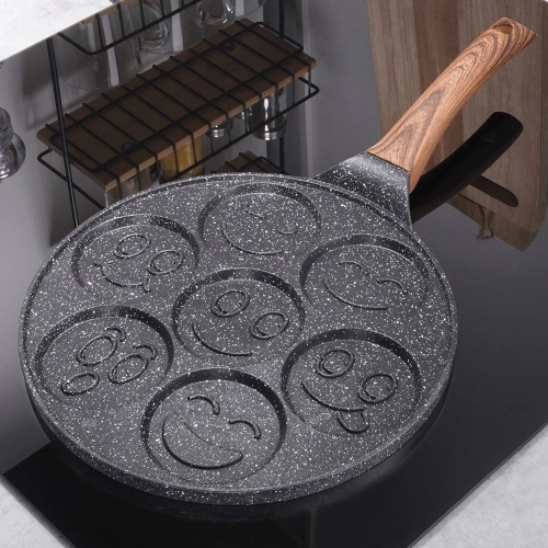 Patelnia do jajek granitowa 7 otworów BLACK&WOOD 26 cm