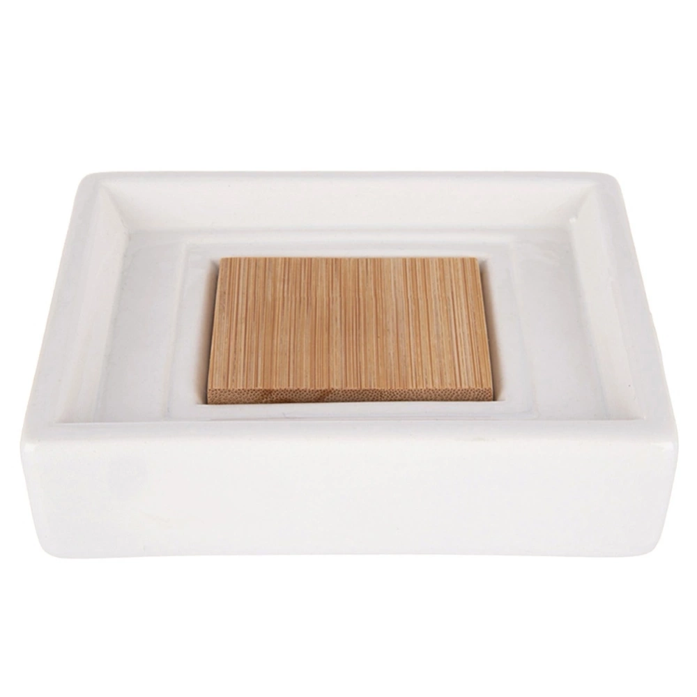 Mydelniczka dolomitowa drewniana biała