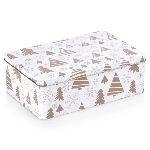 Pojemnik na ciastka metalowy puszka świąteczna 20x13x7 cm