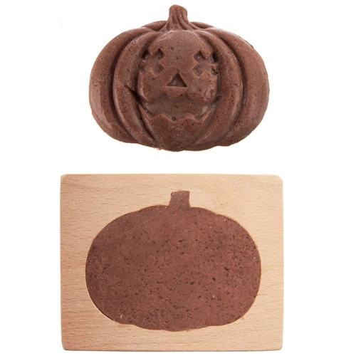 Foremka do ciastek drewniana Halloween dynia 10x8 cm