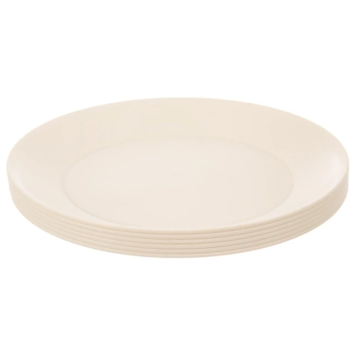Talerze deserowe plastikowe kremowe SANDY 20,5 cm 6 szt.