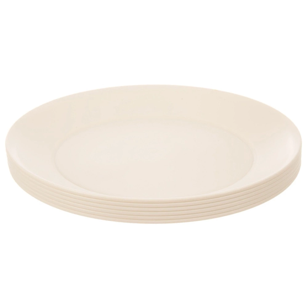Talerze obiadowe płytkie plastikowe kremowe SANDY 23,5cm 6 szt.