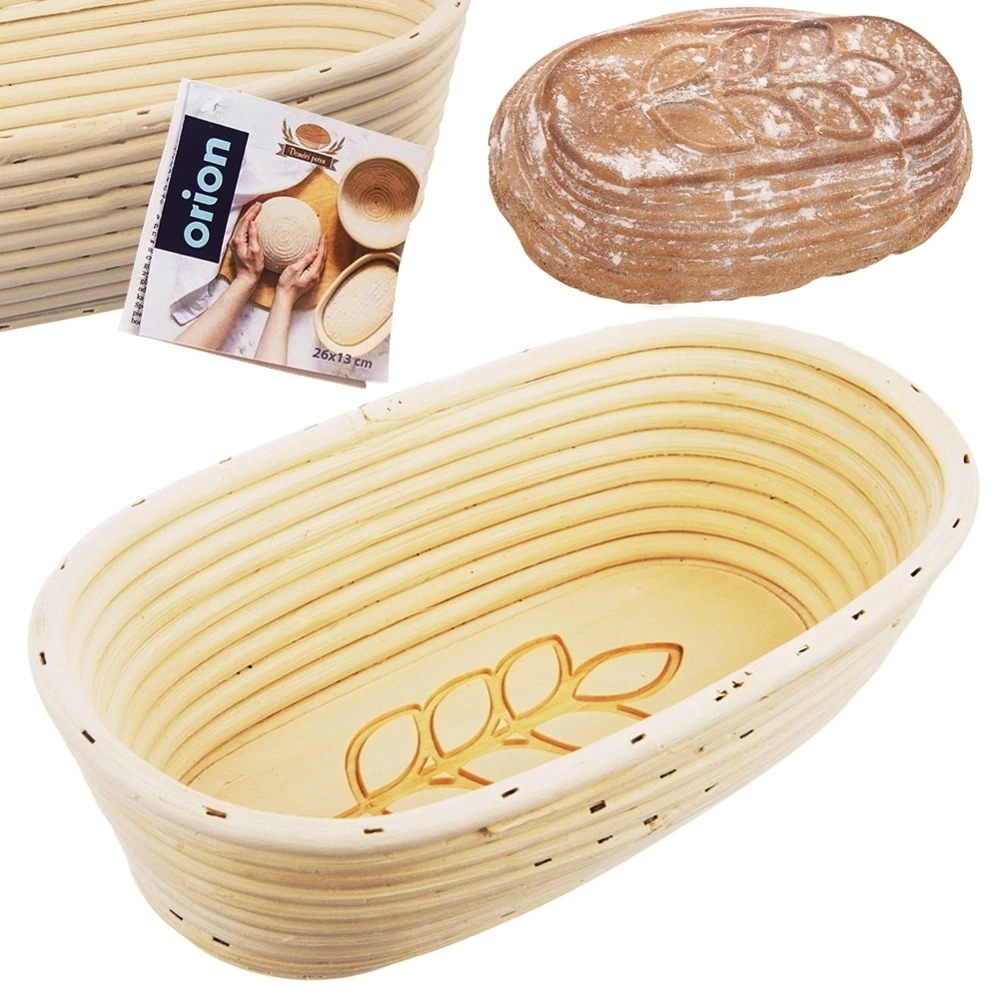 Koszyk do wyrastania ciasta na chleb rattanowy 1 kg / 26x13x9 cm