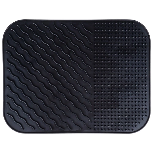 Mata do suszenia naczyń silikonowa czarna 34x26,5 cm