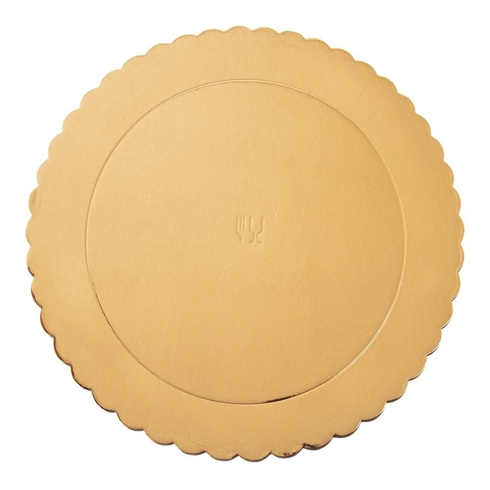 Podkład pod tort, ciasto złoty okrągły 26 cm