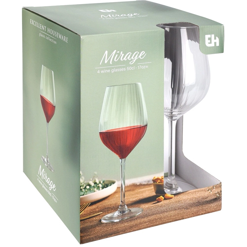 Kieliszki do wina szklane 490 ml 4 szt.