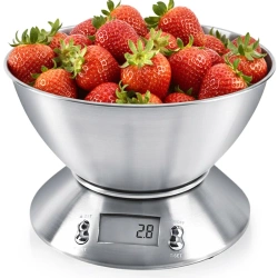 Waga kuchenna stalowa z misą elektroniczna 5 kg, 2,2 l