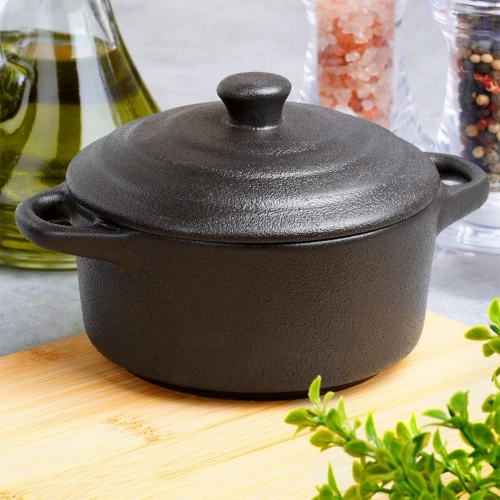 Miseczka do zapiekania porcelanowa z pokrywką 300 ml