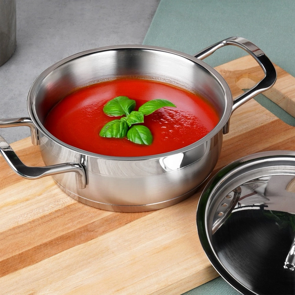 Garnek stalowy z pokrywką ANETT 14 cm, 700 ml
