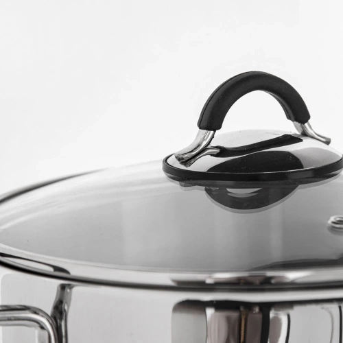 Garnek stalowy ze szklaną pokrywką DALIE 20 cm, 4,8 l