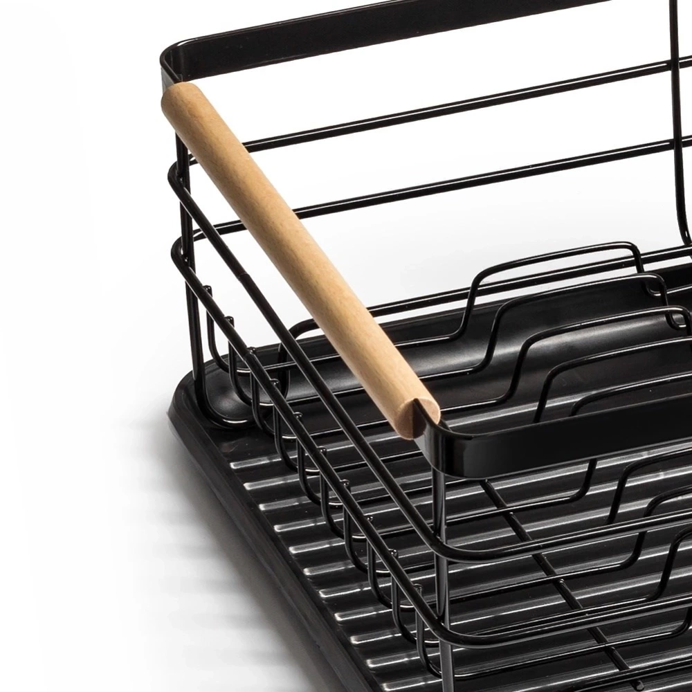 Suszarka na naczynia czarna 43x28,5x14,5 cm
