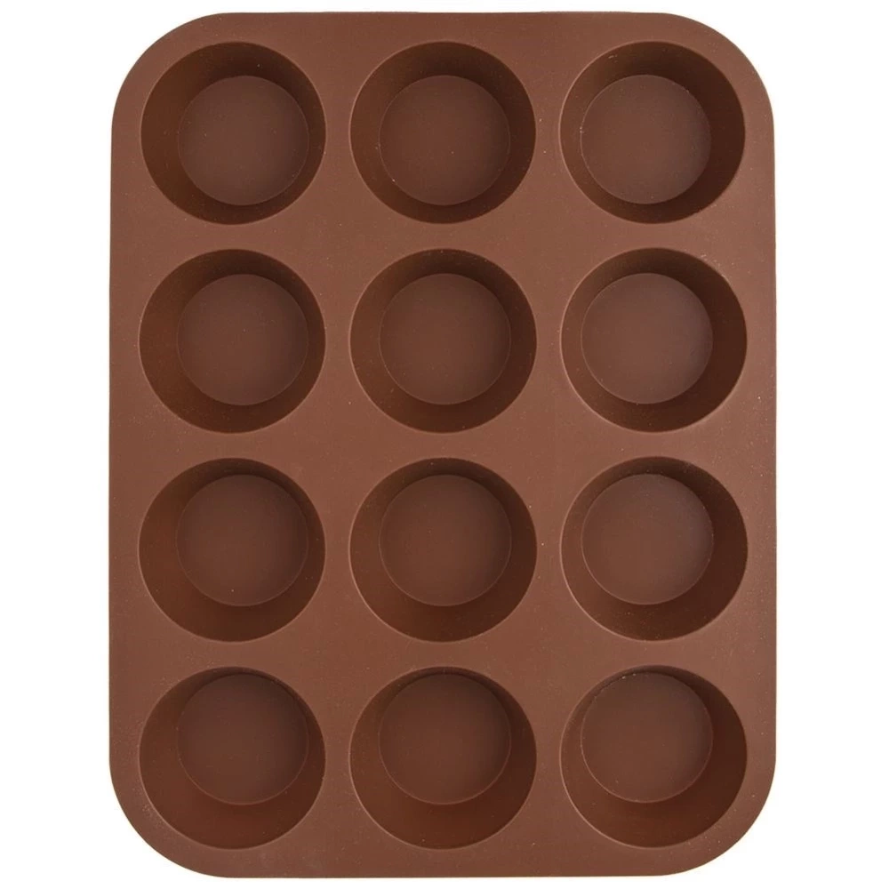 Forma do muffinek silikonowa brązowa SILLINIE