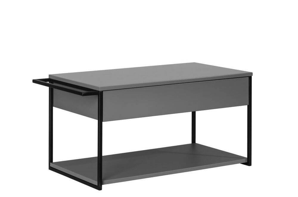 Szara szafka 87,5 cm z metalową czarna ramą 84907 FACKELMANN