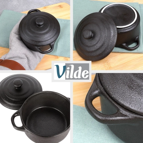 Miseczka do zapiekania porcelanowa z pokrywką 450 ml
