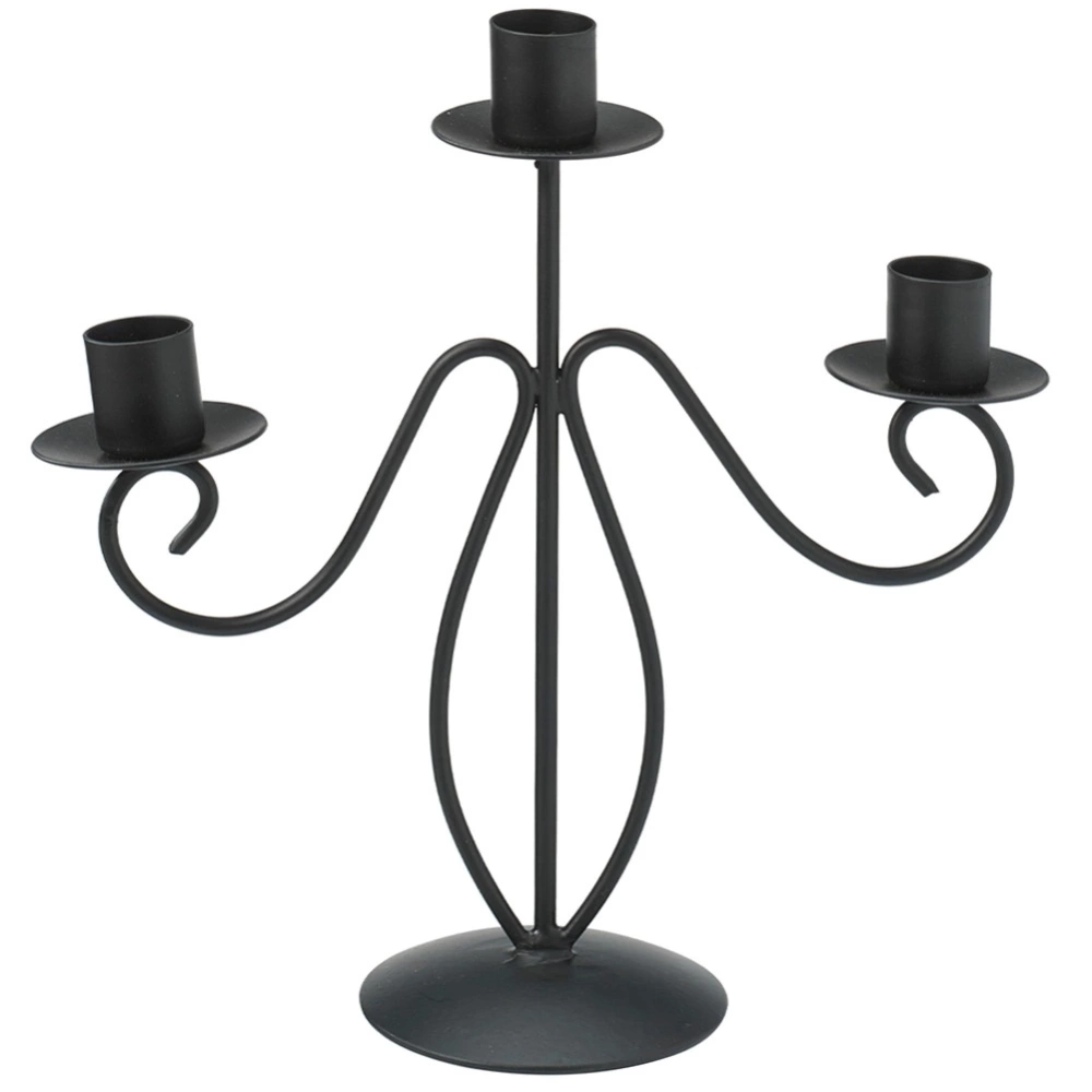 Świecznik kandelabr czarny 3-ramienny