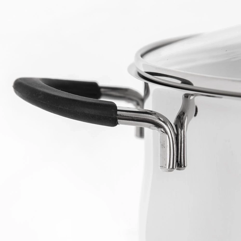 Garnek stalowy ze szklaną pokrywką DALIE 20 cm, 3 l
