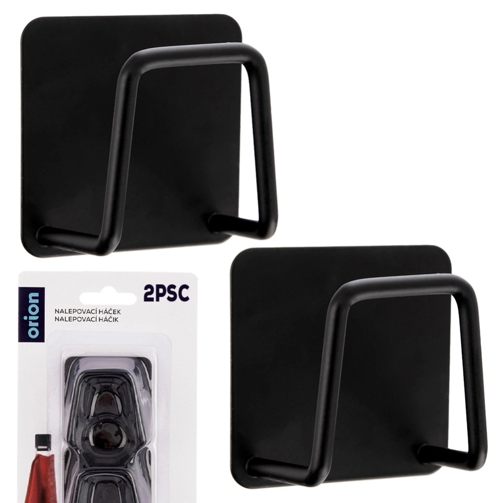 Haczyk wieszak samoprzylepny czarny BLACK 4,8x4,8 cm 2 szt.
