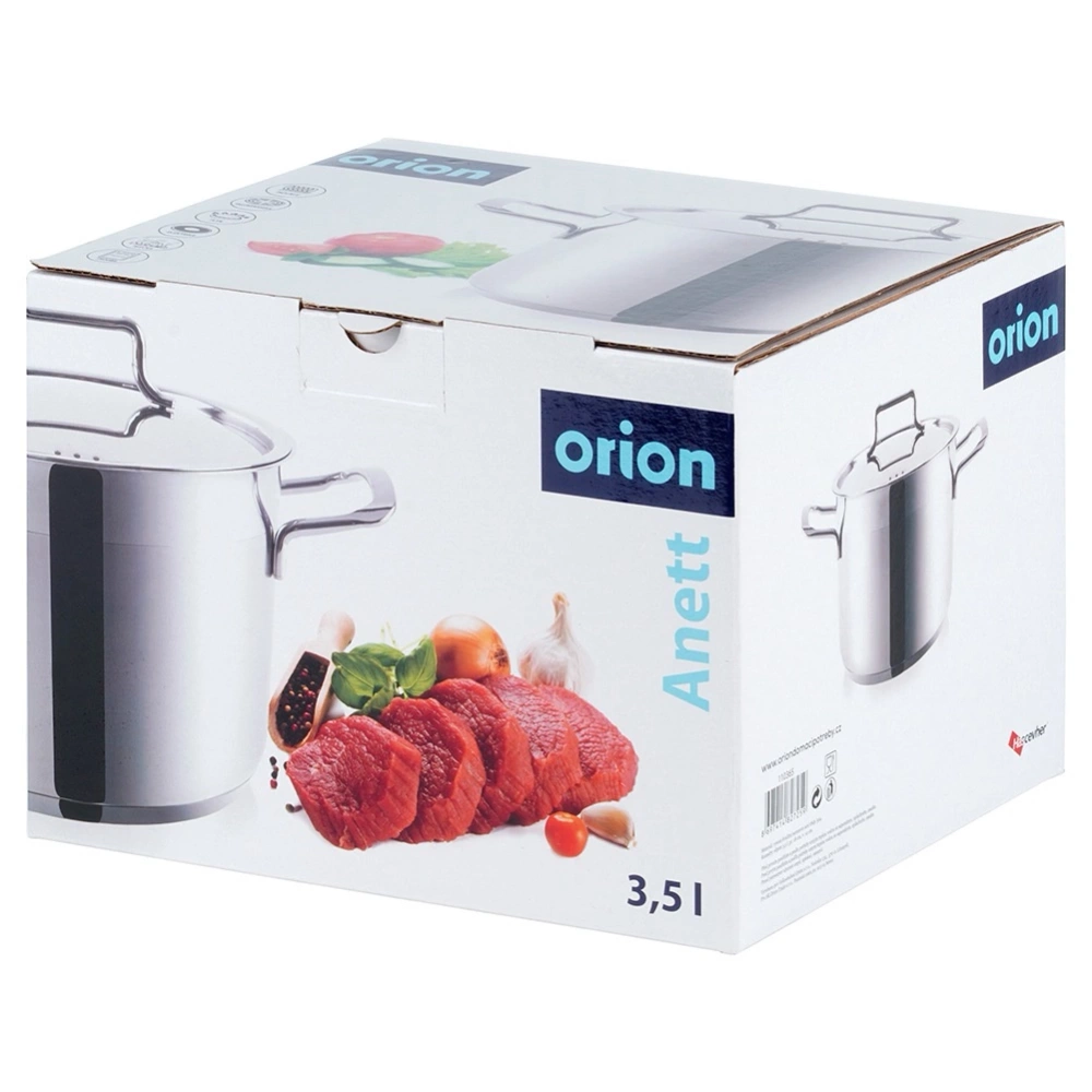 Garnek stalowy z pokrywką ANETT 18 cm, 3,5 l