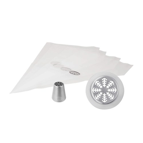 Tiul Eiskristall z 4 rękawami do dekoracji tylki White Christmas Dr. Oetker