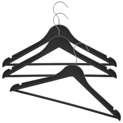 Wieszaki na ubrania czarne obrotowe 42,5x24 cm 3 szt.