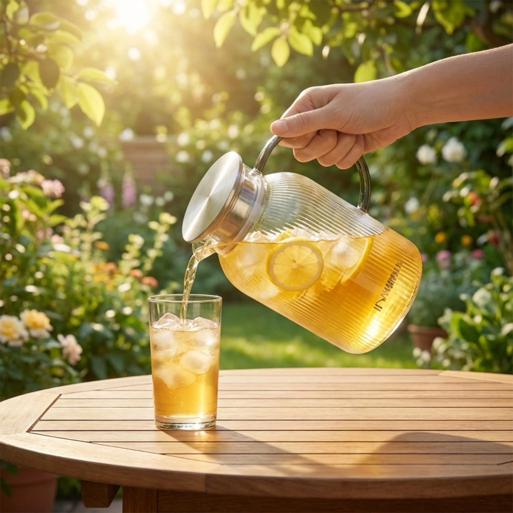 Dzbanek szklany z pokrywką 1,5 l