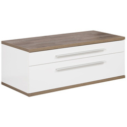 Szafka pod umywalkę nablatową 110 cm biały + dąb naturalny Stanford Fackelmann 80023