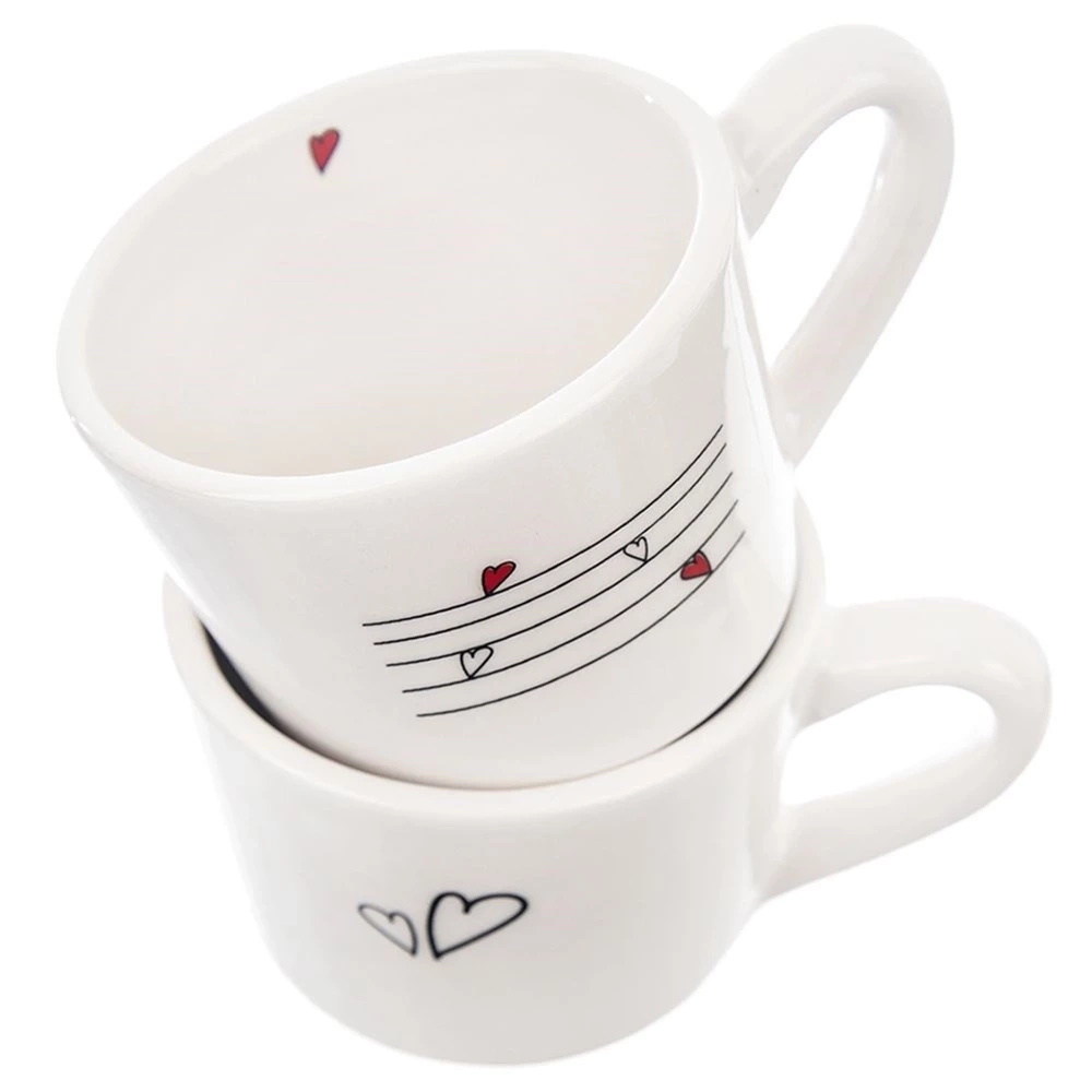 Kubki ceramiczne SERCE 210 ml 2 szt.