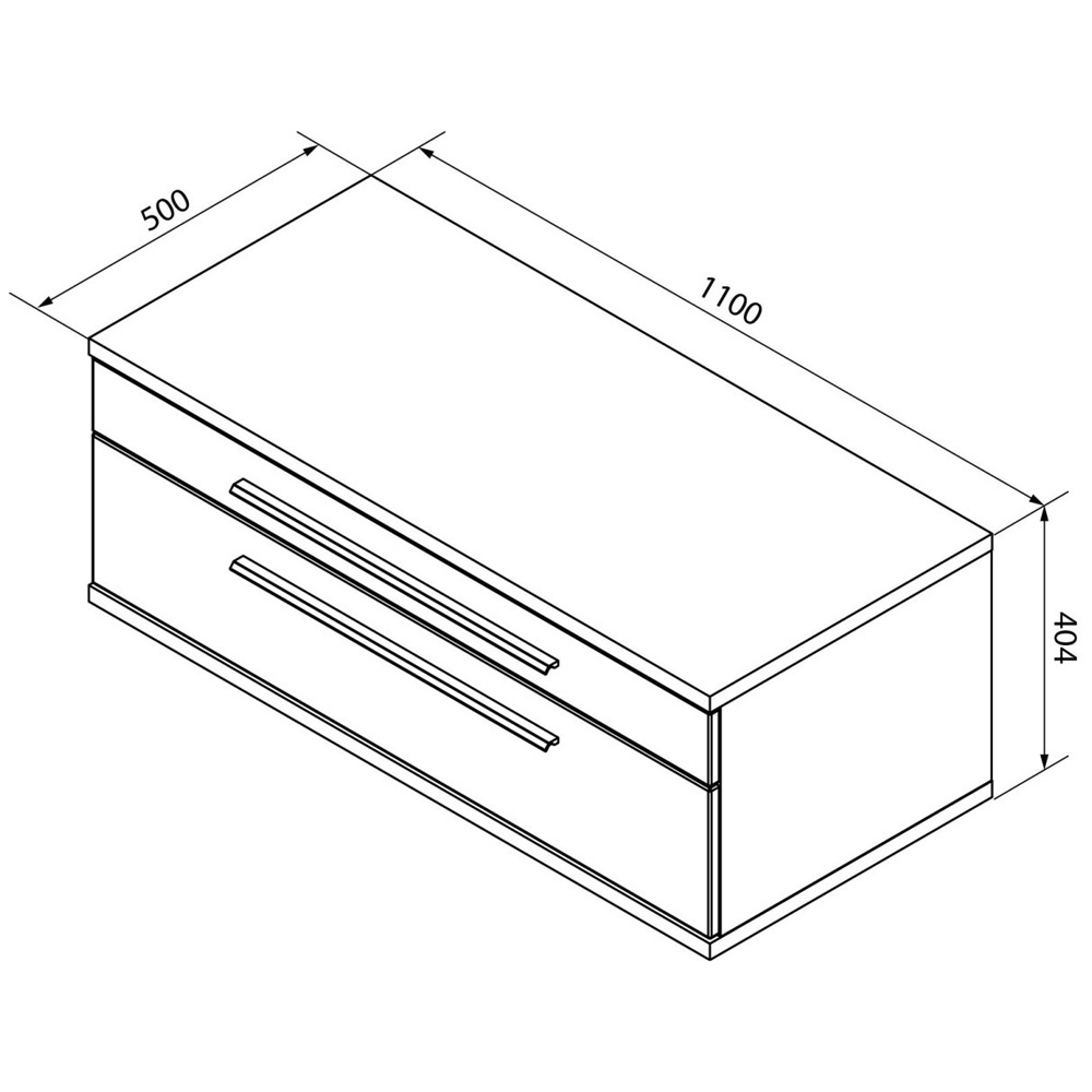 Szafka pod umywalkę nablatową 110 cm biały + dąb naturalny Stanford Fackelmann 80023