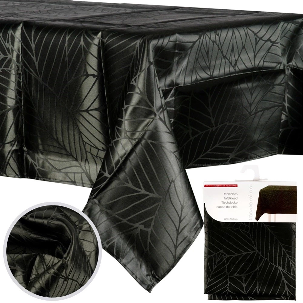 Obrus plamoodporny ciemnozielony 220x150 cm