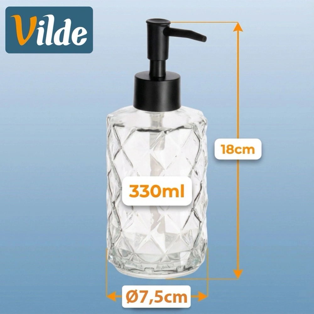 Dozownik do mydła szklany 330 ml