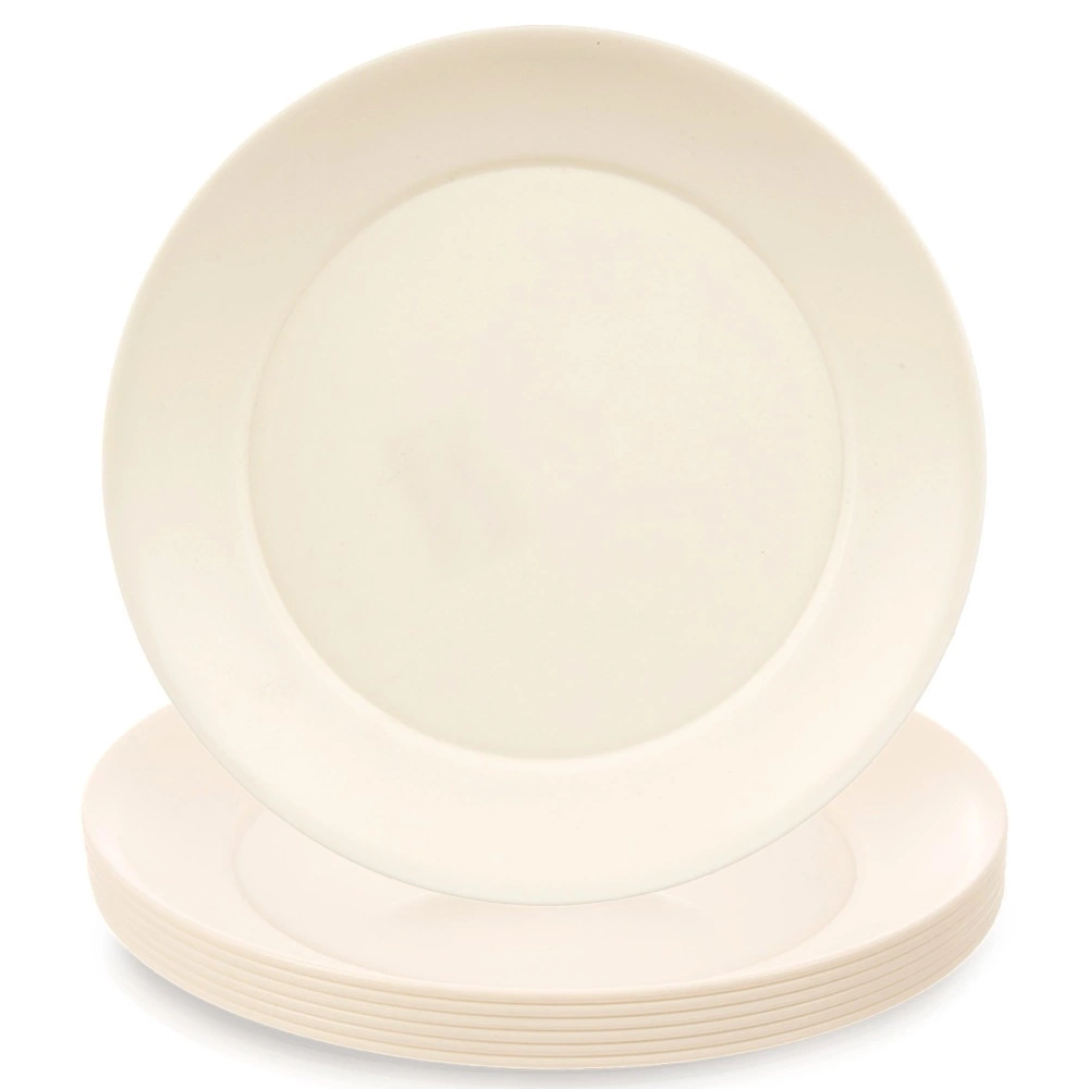 Talerze deserowe plastikowe kremowe SANDY 20,5 cm 6 szt.