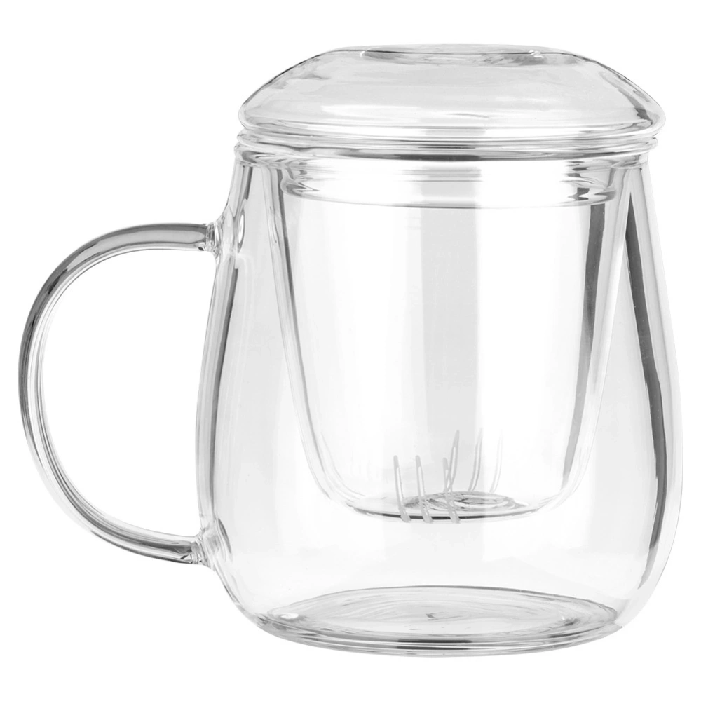 Kubek z zaparzaczem i pokrywką szklany 400 ml